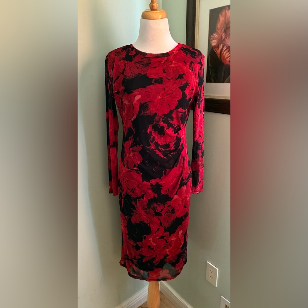 NINE WEST Floral Mesh Dress size S
